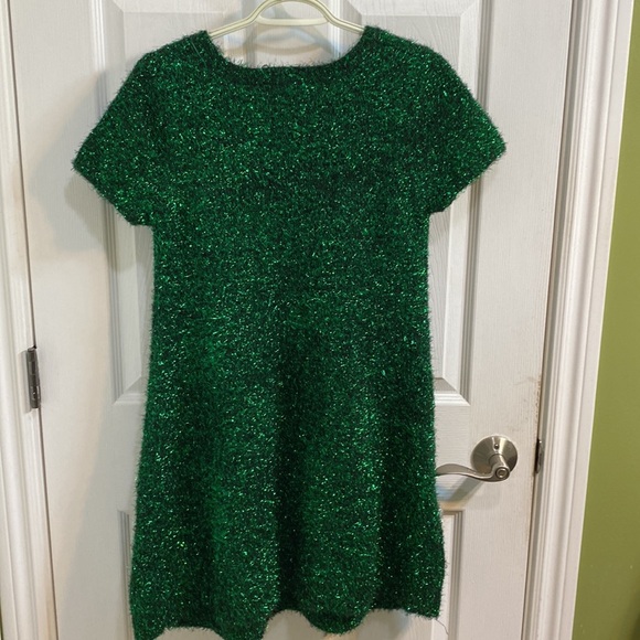 Christmas Tree Party Holiday Dress Tunic Jingle Bell Pompom Star Sparkle Medium - Picture 7 of 8